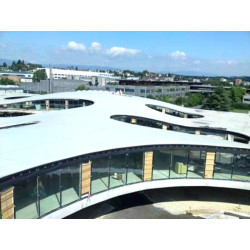 EPFL Rolex learning Center, montage de façade à Lausanne