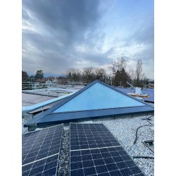 Fourniture et Pose de garde-corps en acier thermolaqué et verrière pyramidale
