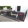 Villa BOT Barrière en acier coulissant minimaliste motorisé et Menuiserie Alu Slim Line