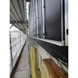 Montage Façade intégrée dans un Poteaux-Traverse Solaire Route de Berne Lausanne